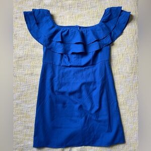 NWOT Pink Lily Vibrant Blue Off Shoulder Mini Dress